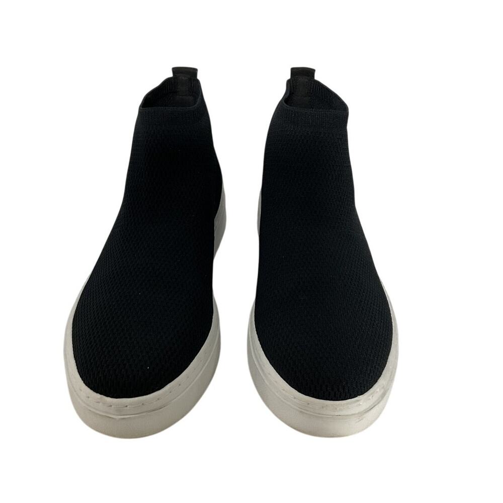 Eileen Fisher Recycled Stretch Knit Black/White Polis Sneaker Size 9.5 - Picture 3 of 4